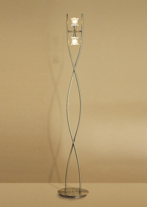 Mantra M0054AB Rosa Del Desierto Floor Lamp 2 Light G9, Antique Brass