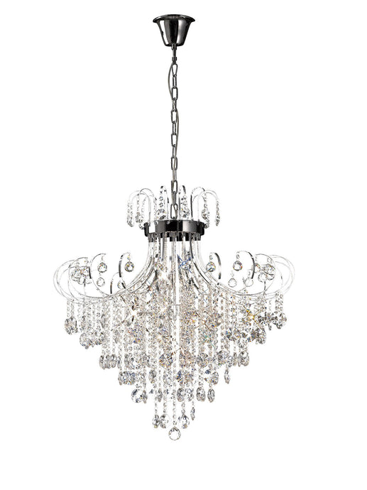 Diyas IL31058 Rosina Pendant 8 Light G9 Polished Chrome/Crystal Item Weight: 21kg - 38251