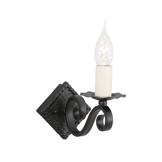 Elstead Lighting RY1A-BLACK Rectory 1 Light Wall Light Style A