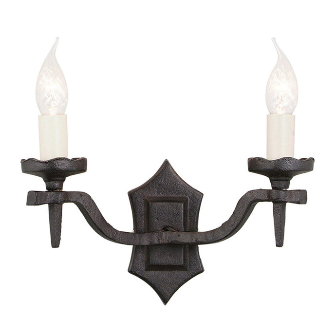 Elstead Lighting RY2B-BLACK Rectory 2 Light Wall Light Style B