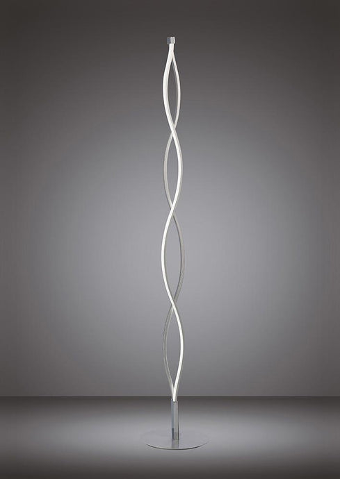 Mantra M4861 Sahara Floor Lamp 21W LED 3000K, 1470lm, Silver/Frosted Acrylic/Polished Chrome, 3yrs Warranty