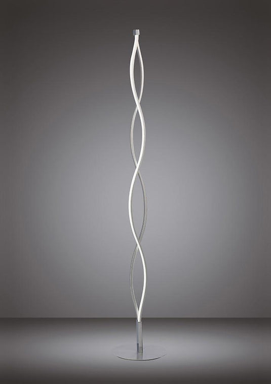 Mantra M4861 Sahara Floor Lamp 21W LED 3000K, 1470lm, Silver/Frosted Acrylic/Polished Chrome, 3yrs Warranty