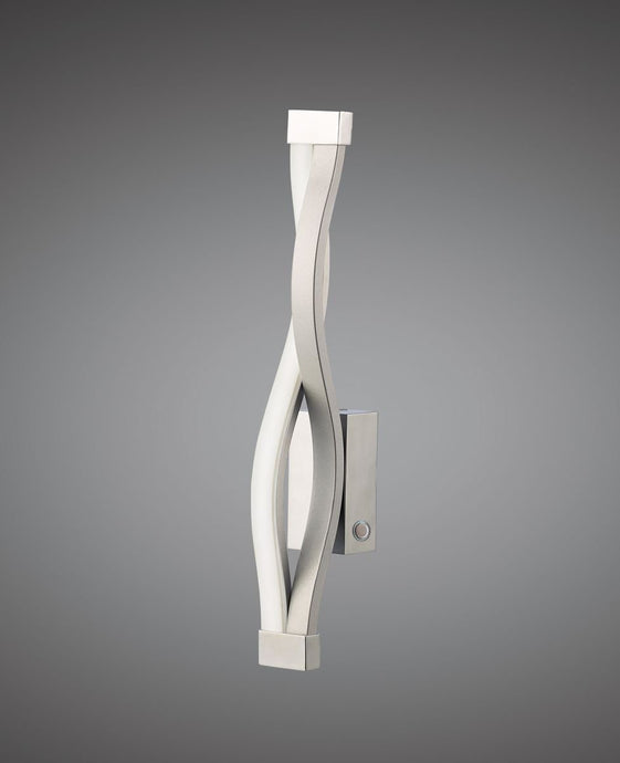 Mantra M4867 Sahara Touch Dimmer Wall Lamp 6W LED 3000K, 420lm, Silver/Frosted Acrylic/Polished Chrome, 3yrs Warranty
