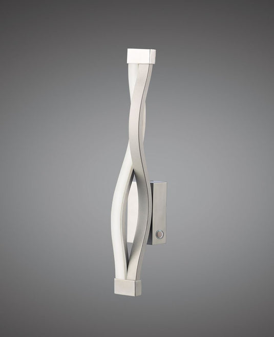 Mantra M4867 Sahara Touch Dimmer Wall Lamp 6W LED 3000K, 420lm, Silver/Frosted Acrylic/Polished Chrome, 3yrs Warranty