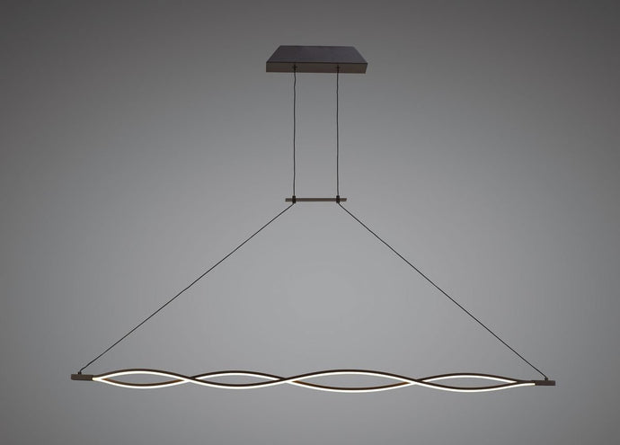 Mantra M5801 Sahara BR XL Pendant 42W LED 2800K, 3400lm, Frosted Acrylic/Brown Oxide, 3yrs Warranty