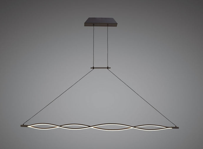Mantra M5818 Sahara XL Pendant 42W LED 2800K, 3400lm, Dimmable Frosted Acrylic/Brown Oxide, 3yrs Warranty