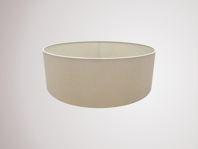 Deco D0313 Serena Round Cylinder, 450 x 150mm Dual Faux Silk Fabric Shade, Nude Beige/Moonlight
