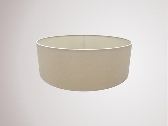 Deco D0313 Serena Round Cylinder, 450 x 150mm Dual Faux Silk Fabric Shade, Nude Beige/Moonlight