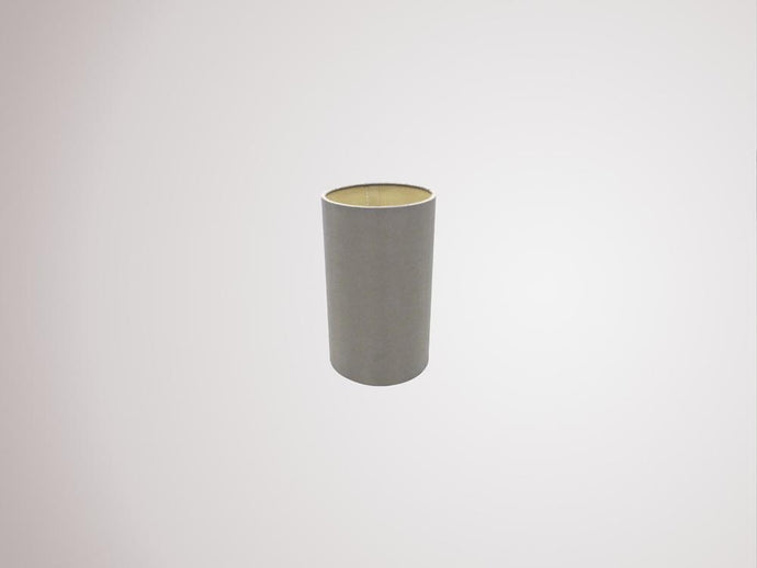 Deco D0315 Serena Round Cylinder, 120 x 200mm Dual Faux Silk Fabric Shade, Taupe/Halo Gold