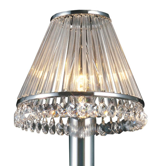 Diyas IL30100 Crystal Clip-On Shade With Clear Glass Rods Polished Chrome/Crystal - 25379