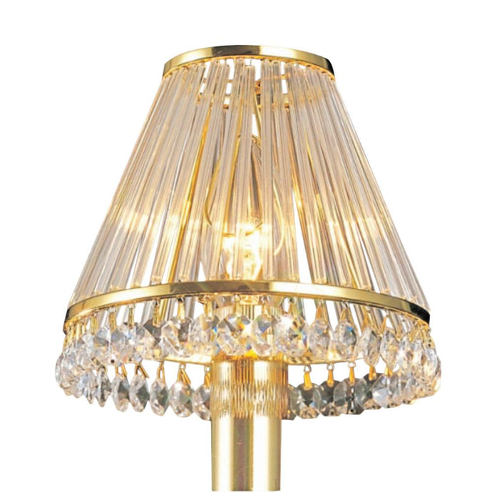 Diyas IL30200 Crystal Clip-On Shade With Clear Glass Rods French Gold/Crystal - 16891