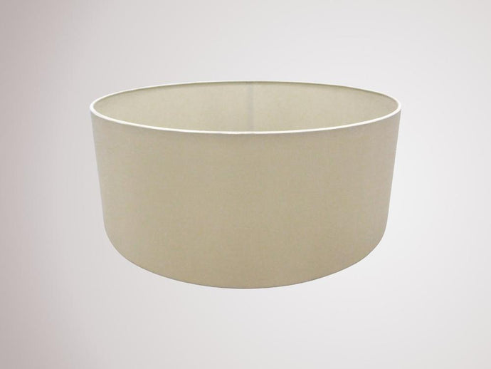 Deco D0279 Sigma Round Cylinder, 500 x 200mm Dual Faux Silk Fabric Shade, Nude Beige/Moonlight