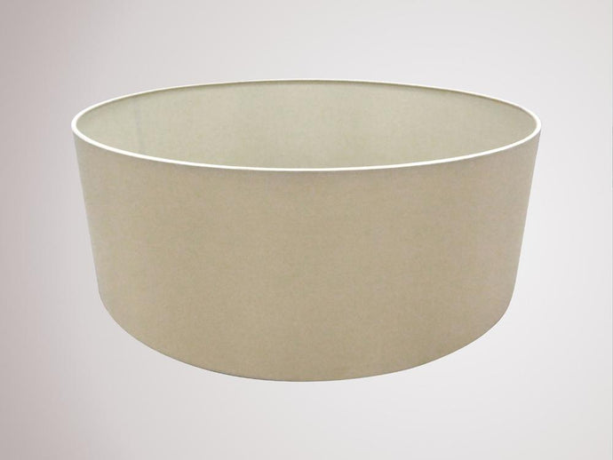 Deco D0280 Sigma Round Cylinder, 600 x 220mm Dual Faux Silk Fabric Shade, Nude Beige/Moonlight