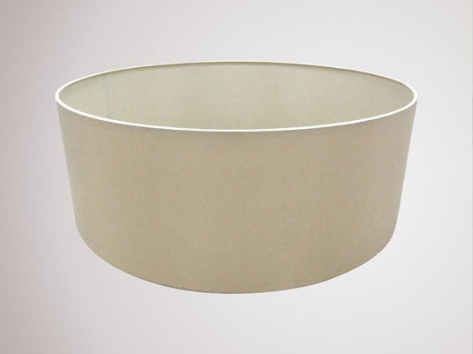 Deco D0280 Sigma Round Cylinder, 600 x 220mm Dual Faux Silk Fabric Shade, Nude Beige/Moonlight