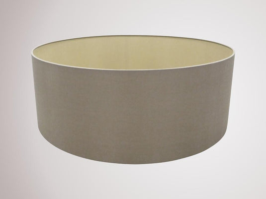 Deco D0284 Sigma Round Cylinder, 600 x 220mm Dual Faux Silk Fabric Shade, Taupe/Halo Gold