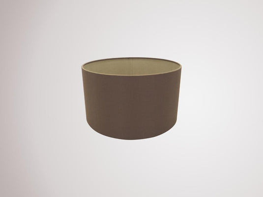 Deco D0285 Sigma Round Cylinder, 300 x 170mm Dual Faux Silk Fabric Shade, Raw Cocoa/Grecian Bronze