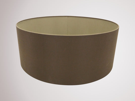 Deco D0288 Sigma Round Cylinder, 600 x 220mm Dual Faux Silk Fabric Shade, Raw Cocoa/Grecian Bronze