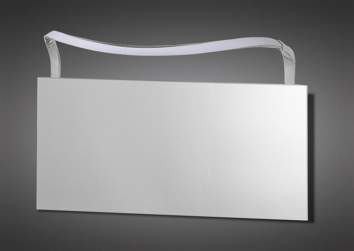 Mantra M5089 Sisley Wall Lamp 12W LED Big Wave IP44 4000K, 950lm, Silver/Frosted Acrylic/Polished Chrome, 3yrs Warranty