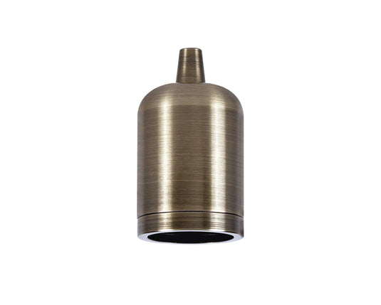 C-Lighting Snave Lampholder Kit, Antique Brass, E27 (Max 60W) c/w Cable Clamp, Suitable For Shades & Cages - 27196