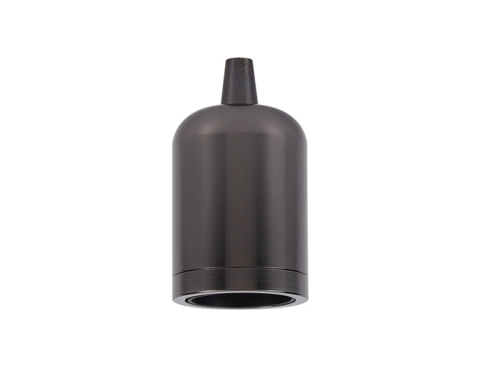 C-Lighting Snave Lampholder Kit, Black Chrome, E27 (Max 60W) c/w Cable Clamp, Suitable For Shades & Cages - 27201