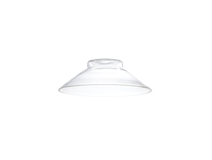 C-Lighting Snave Flat Round 25cm Glass Shade, Clear - 30729