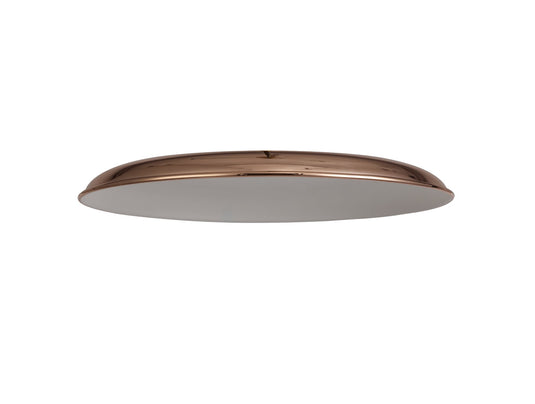 C-Lighting Snave Round Flat Metal 35cm Lampshade, Brushed Rose Gold - 33006