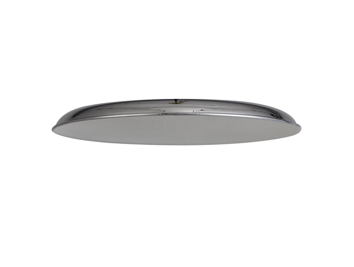 C-Lighting Snave Round Flat Metal 35cm Lampshade, Chrome - 33007