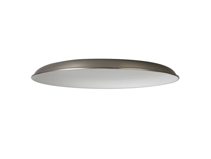 C-Lighting Snave Round Flat Metal 35cm Lampshade, Brushed Nickel - 33008