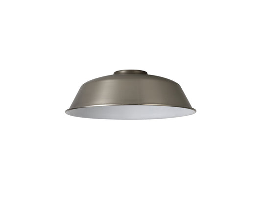 C-Lighting Snave Round 25cm Lampshade With Angled Sides, Brushed Nickel - 33017