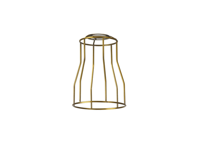 C-Lighting Snave Tall Round 14cm Wire Cage Shade With Angled Sides, Gilt Bronze - 33077