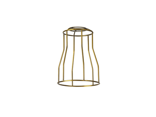 C-Lighting Snave Tall Round 14cm Wire Cage Shade With Angled Sides, Gilt Bronze - 33077