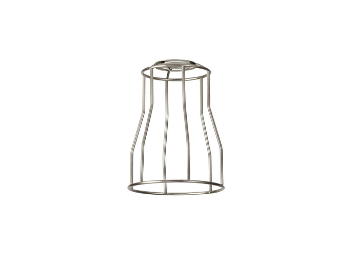 C-Lighting Snave Tall Round 14cm Wire Cage Shade With Angled Sides, Brushed Nickel - 33080