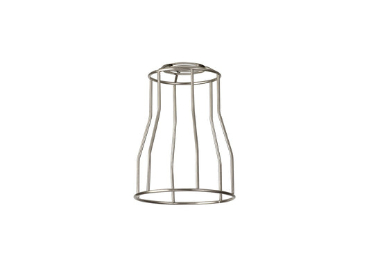 C-Lighting Snave Tall Round 14cm Wire Cage Shade With Angled Sides, Brushed Nickel - 33080