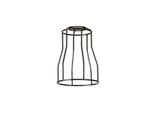 C-Lighting Snave Tall Round 14cm Wire Cage Shade With Angled Sides, Black Chrome - 33081