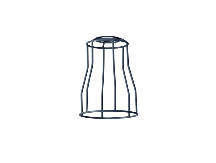C-Lighting Snave Tall Round 14cm Wire Cage Shade With Angled Sides, Slate Grey - 33082