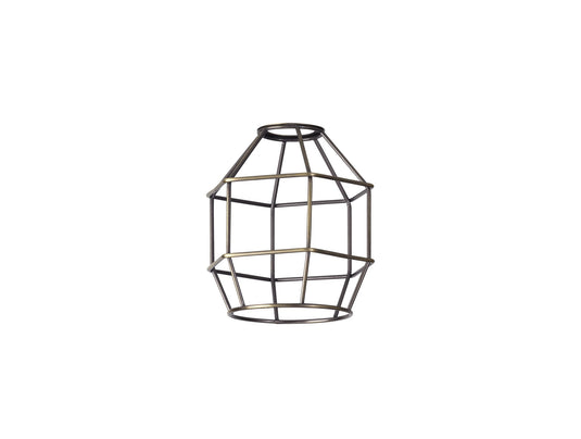 C-Lighting Snave Hexagon 14cm Wire Cage Shade, Antique Brass - 33085