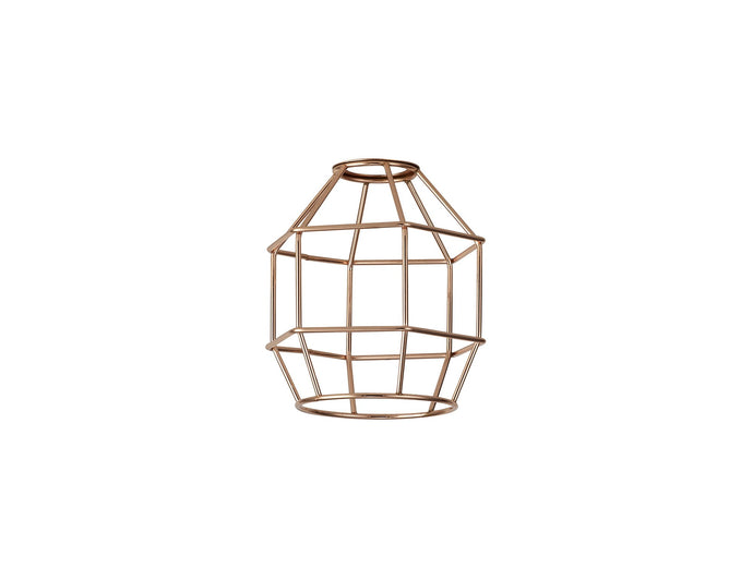 C-Lighting Snave Hexagon 14cm Wire Cage Shade, Brushed Rose Gold - 33087