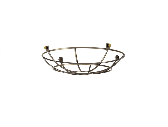 C-Lighting Snave Clip On Shallow Round 25cm Wire Cage Shade, Antique Brass - 33094