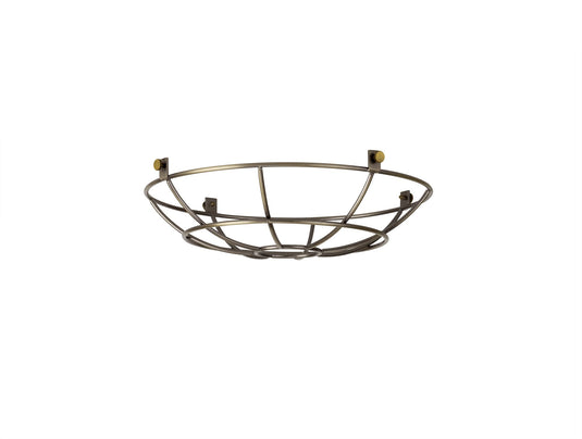 C-Lighting Snave Clip On Shallow Round 25cm Wire Cage Shade, Antique Brass - 33094