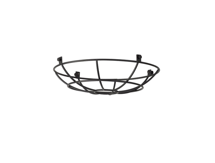 C-Lighting Snave Clip On Shallow Round 25cm Wire Cage Shade, Black - 33101