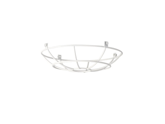 C-Lighting Snave Clip On Shallow Round 25cm Wire Cage Shade, White - 33102