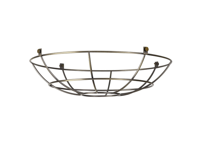 C-Lighting Snave Clip On Shallow Round 35cm Wire Cage Shade, Antique Brass - 33103