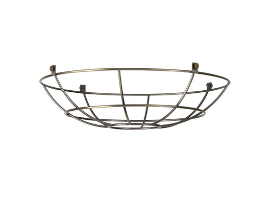 C-Lighting Snave Clip On Shallow Round 35cm Wire Cage Shade, Antique Brass - 33103
