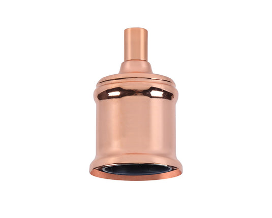 C-Lighting Snave Metal Lampholder Kit, Brushed Rose Gold, E27 (Max 60W) c/w Cable Clamp, NOT Suitable For Shades & Cages - 33161