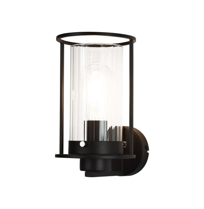 C-Lighting Snodland Wall Light, 1 Light E27, Black/Clear Glass - 29054