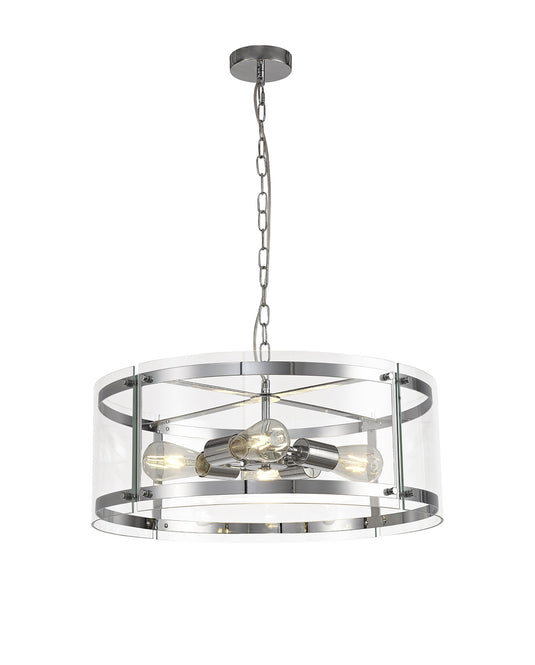 C-Lighting Somerhill Pendant, 4 Light E27, Polished Chrome - 28982