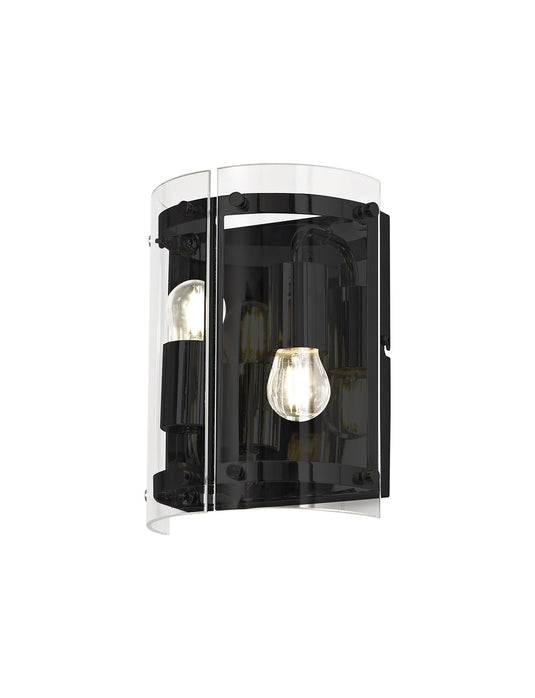 C-Lighting Somerhill Wall Light, 2 Light E27, Matt Black - 29388