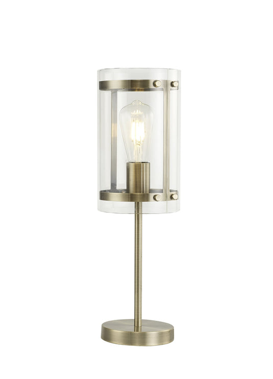 C-Lighting Somerhill Table Lamp, 1 Light E27, Antique Brass - 33316