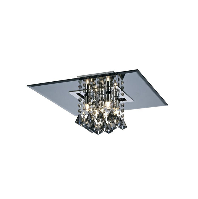Diyas IL31002 Starda Ceiling Square 5 Light G9 Polished Chrome/Smoked Mirror/Smoked Crystal - 38229