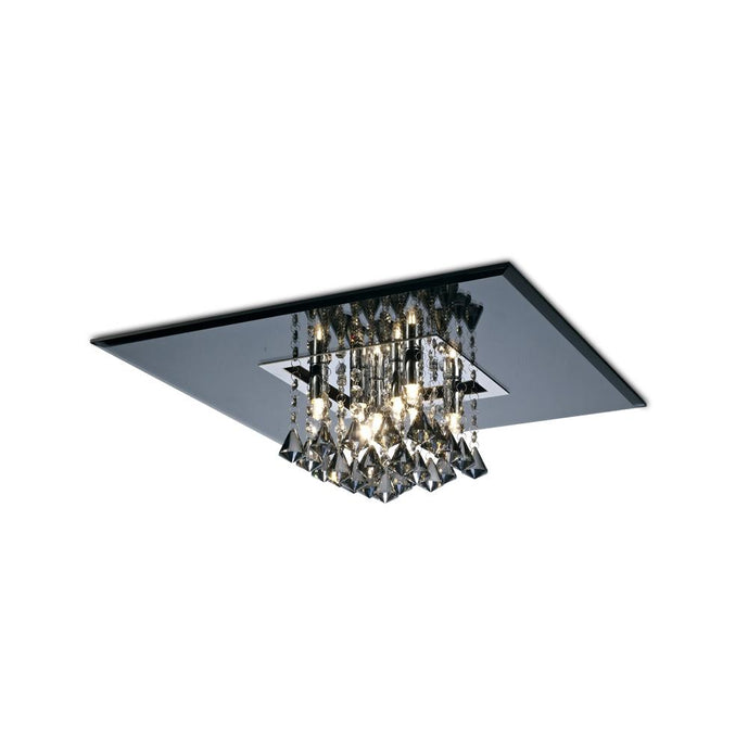 Diyas IL31006 Starda Ceiling Square 8 Light G9 Polished Chrome/Smoked Mirror/Smoked Crystal - 38231